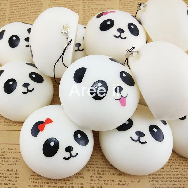 1 шт. 7 см панда мягкие коллекционные Kawaii Булочки Хлеб еда игрушка подвеска |