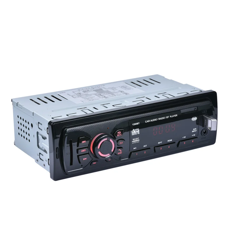 Автомобильный аудио плеер 12 в 1 DIN In-Dash Bluetooth Стерео FM радио MP3 аудио плеер Aux вход приемник SD USB MP3 радио для автомобилей