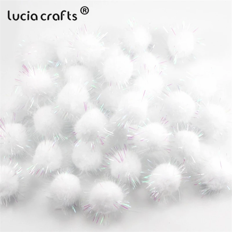 Lucia crafts около 20 мм синель стебли Bendaroos Рождественский плюшевый шар корень волос Diy детские игрушки оптом K1005