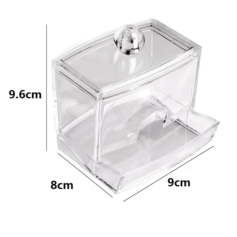 Качественный прозрачный акриловый хлопковый тампон на палочке коробка для