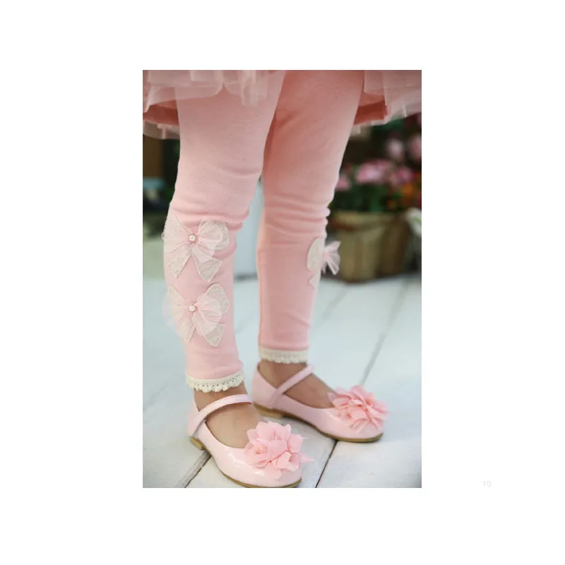 Леггинсы для маленьких девочек теплые облегающие брюки карамельных цветов