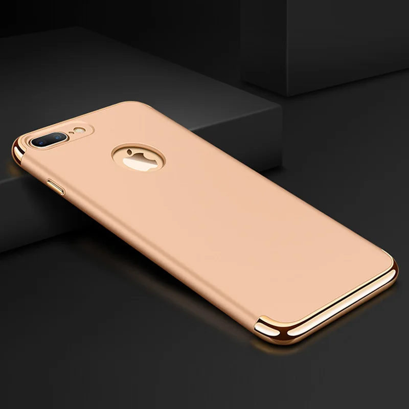 Для iPhone 7 Plus SHYAYA Люкс 3 в 1 Матовый Противоударный Покрытие Металла Текстура Кожи