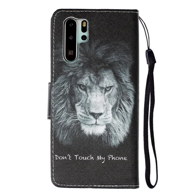 Из искусственной кожи флип чехол для huawei P20 P30 P9 Коврики 20 Lite про животных магнит держатель для карт кошелек чехол для Honor 6a P удобные сумки - Цвет: Сиренево-синего цвета
