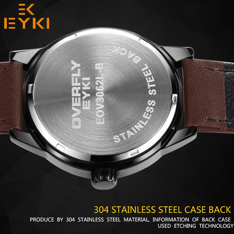 EYKI для мужчин водонепроницаемый армии календари день дата Спорт часы Человек