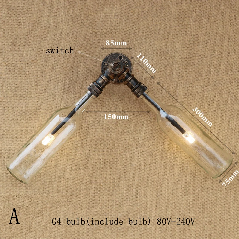 Светильник в стиле ретро индастриал для лестницы настенный светильник