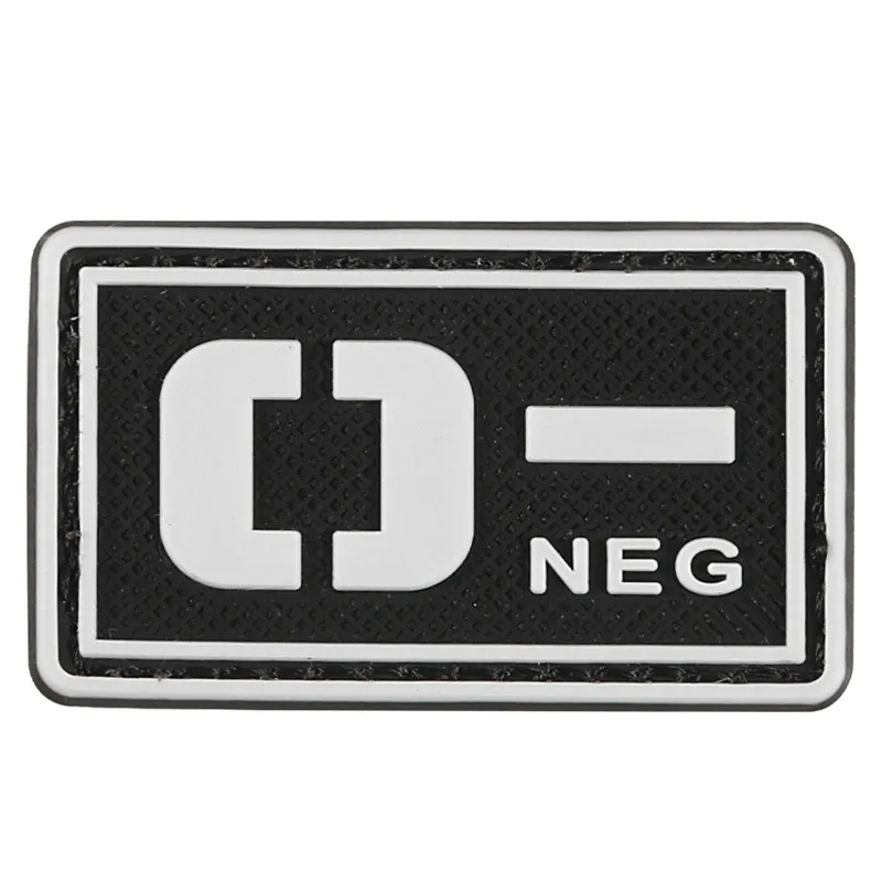 Blood Type Patch A+ B+ AB+ O+ Positive A B AB O + POS A- B- AB- O- NEG - Negative PVC Badge Tactical Military Hook | Дом и сад