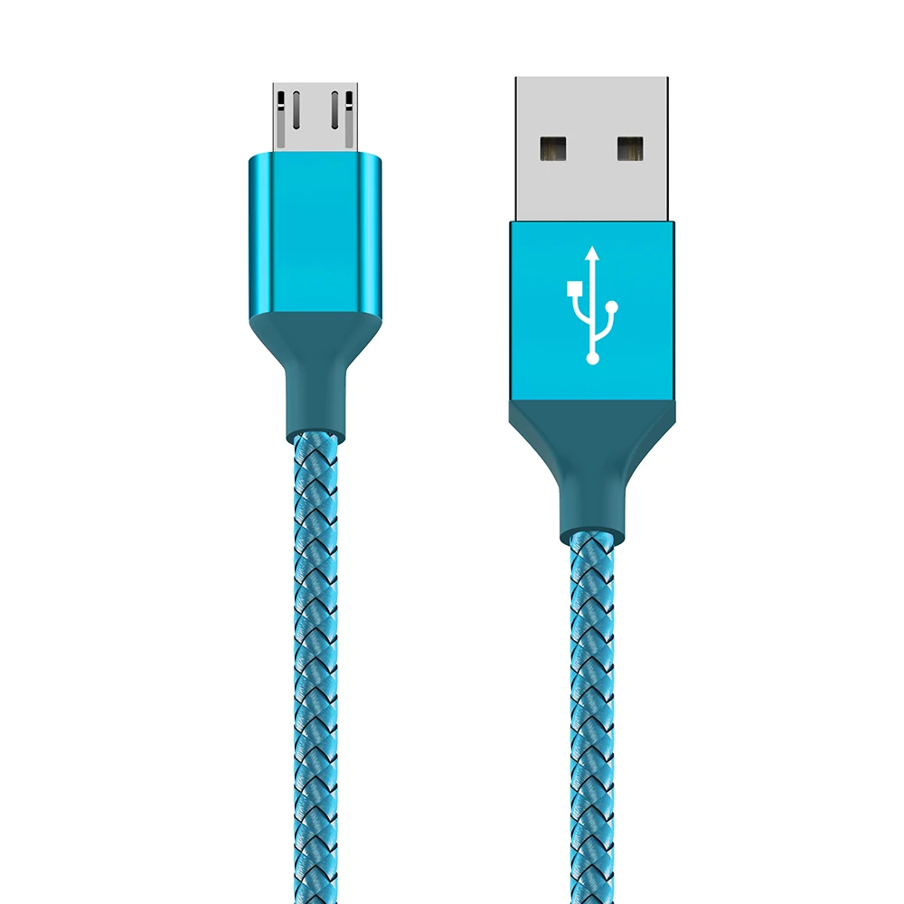 Blue Провод передачи данных для зарядки Micro USB кабель 1 м 2 м 3 м быстрое зарядное устройство для телефона шнур для Xiaomi Redmi Note 4X5 6 Pro huawei Honer 8X9 Lite - Цвет: Blue