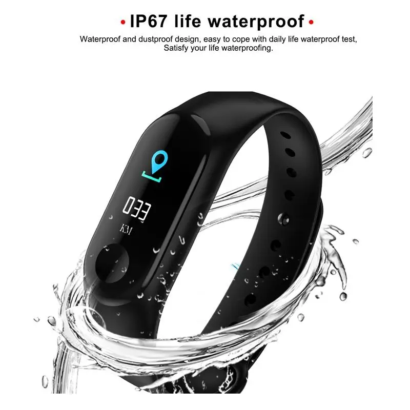 

Smart Watch Wearable Waterproof Bluetooth Smart Band Watch Bracelet Wristband Color Screen Fitness Tracker Blood Pressure Clock