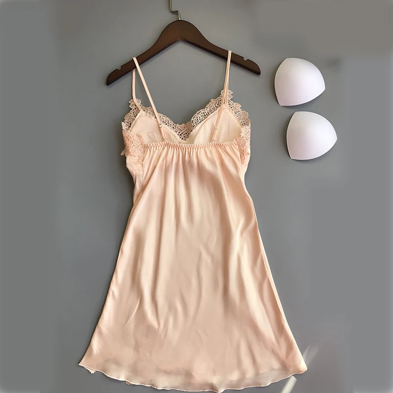 Сексуальная Дамская Ночная рубашка на бретельках роскошное Кружевное Белье для