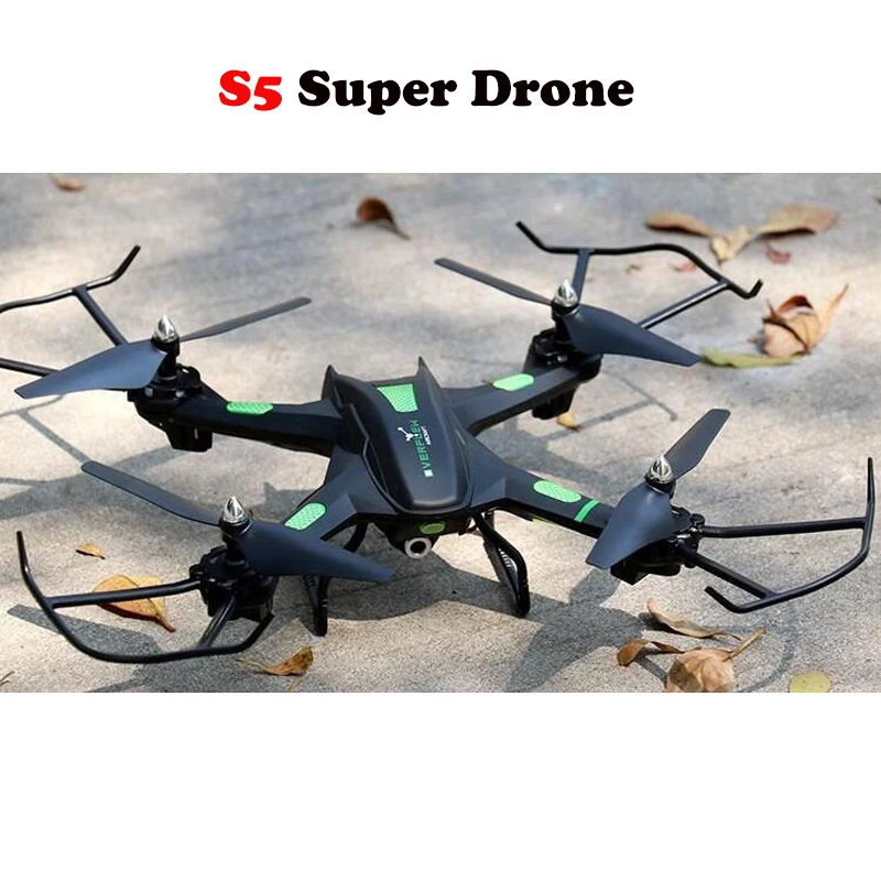 Супер Drone Радиоуправляемый Дрон S5 вертолет Quadcopter 2.4 ГГц 4ch 6 оси 2mp HD Камера RTF