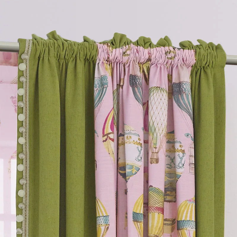 Кружево Спальня окна Шторы детская комната полу плотные малыша дома панели