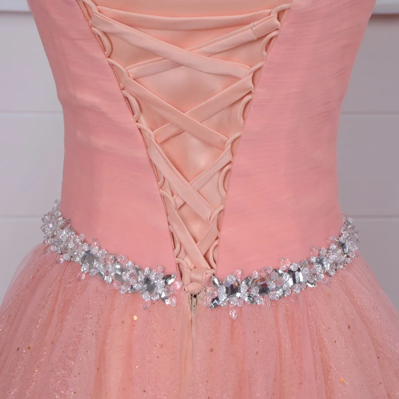 

free shipping sweetheart strapless pink ball gown prom dresses long party dresses 2017 new styles