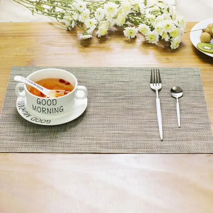 45*30 см Коврик для стола нескользящий коврик Плетеный Теплоизоляционный противоскользящие диски для столовая кухонная миска тарелка подстаканник JS23