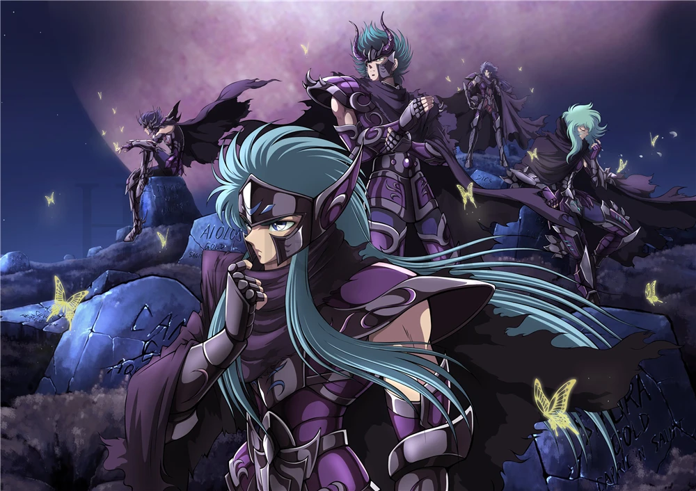 Плакат Saint Seiya наклейки на стену с прозрачным изображением украшение для дома