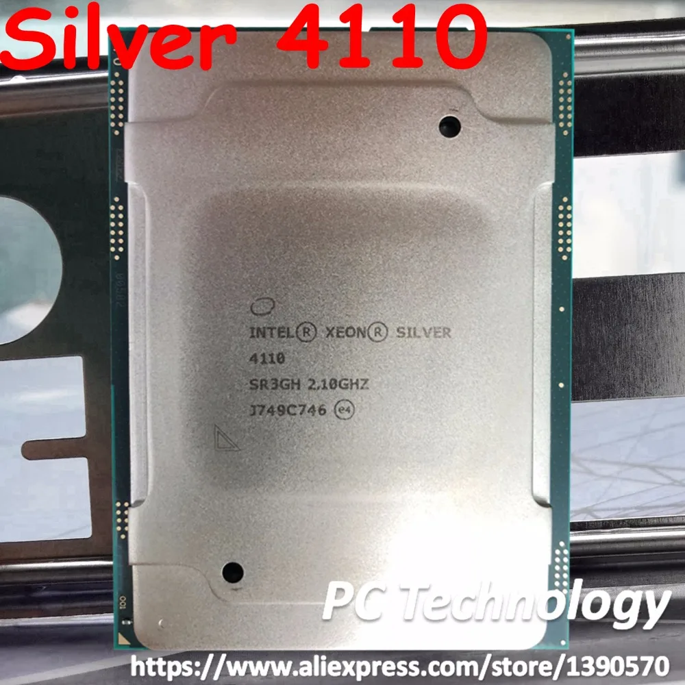 Оригинальный процессор Intel Xeon Silver 4110 SR3GH Silver4110 11M кэш 2 10 ГГц 8 ядер 85 Вт LGA3647 ЦП