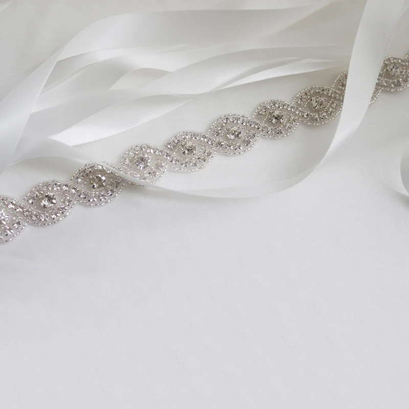 Акция Новый Блестящий Кристалл со стразами Чешский официальный свадебный пояс
