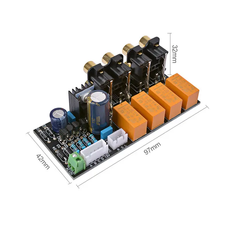 Rca аудио переключатель вход выбор платы реле 4 полосный входной сигнал