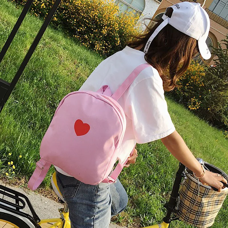Новинка 2019 Женский однотонный рюкзак школьный в форме персикового сердца для
