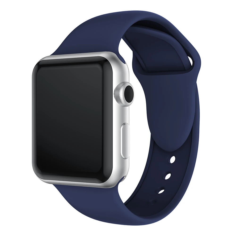 Ремешок для Apple Watch 38 мм 42 мм iWatch 5 ремешок спортивный силиконовый ремень браслет correa 44 мм 40 мм Apple watch 5 4 3 2 аксессуары