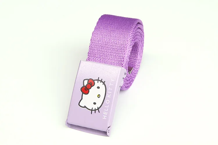 hello kitty детский студенческий холщовый пояс прекрасный мультфильм Мода полиэстер хлопок пояс для девушки ребенок фестиваль подарок - Цвет: 12