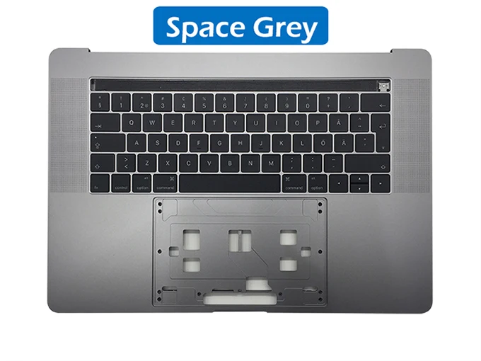 Серебристо-серый чехол для ноутбука с подставкой для рук для Macbook Pro retina 1" A1707 с заменой шведской клавиатуры SE