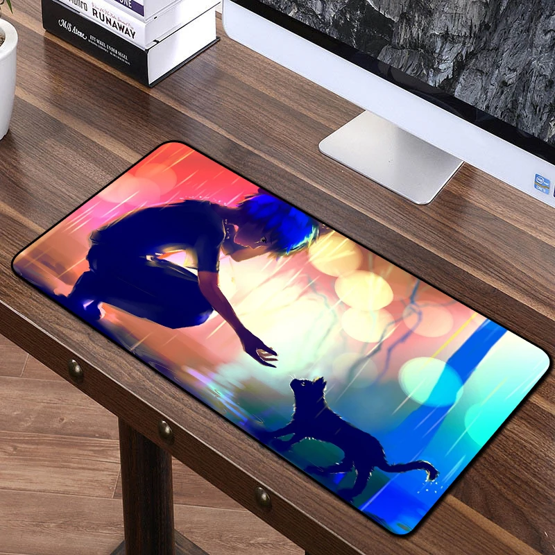 QQQRGB 70*40 см Сказочный коврик для мыши детей и кошек картина полная любовь