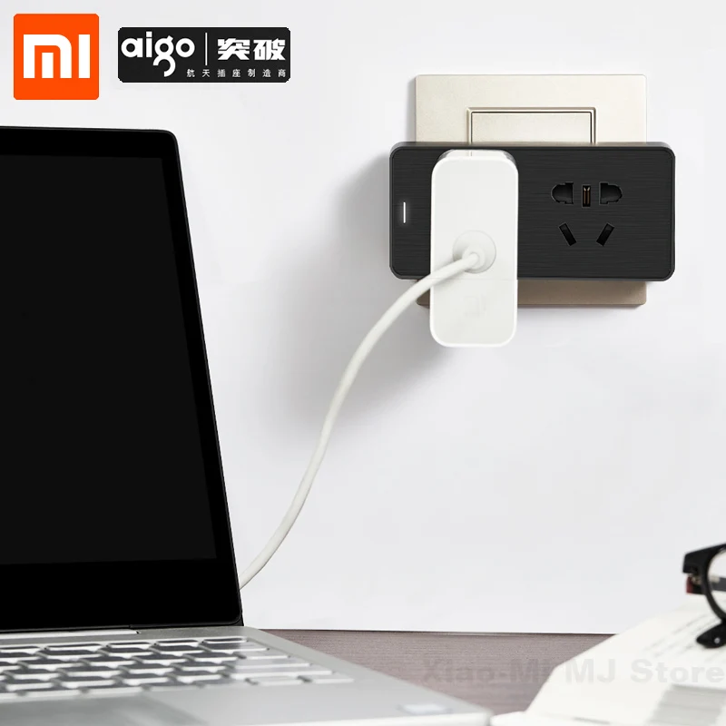 Блок питания Xiaomi aigo портативный переходник дорожный адаптер для домашнего офиса