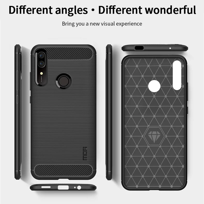 MOFi для huawei P Smart Z чехол Роскошный из углеродного волокна анти-капля TPU мягкий чехол s для huawei P Smart Z задняя крышка