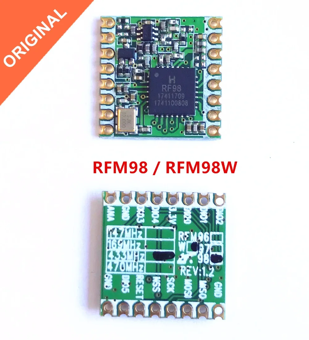 

ORIGINAL RFM98 RFM98W 433Mhz LORA SX1278 wireless transceiver module HopeRF FCC CE ETSI ROHS Certificated