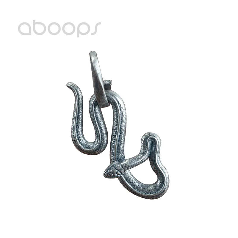

Vintage 925 Sterling Silver Snake Pendant for Men Women,Free Shipping