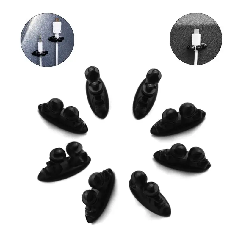 8 шт. автомобильный крепежный кабель для управления наклейкой клейкий Настольный