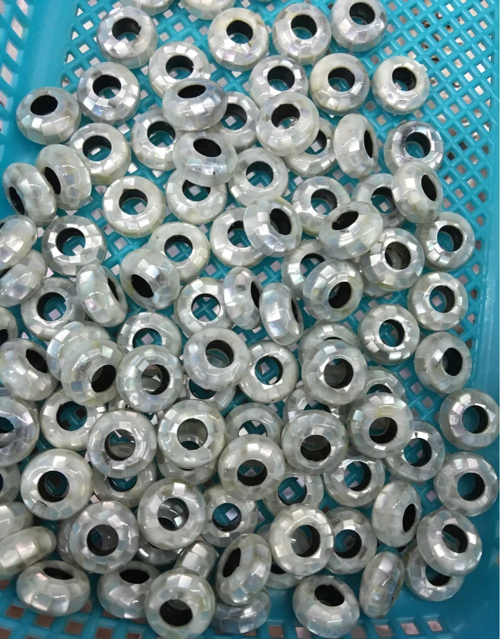 7x14mm Natural Shell Mosaic Beads MOP White Grey Yellow Abacus Shape Big Hole Loose DIY Jewelry Making | Украшения и аксессуары