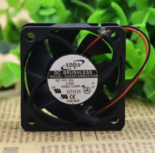 Оригинальный шариковый охлаждающий вентилятор ADDA AD05012MB257000, 12 В, 0,2 а, 5 см, 2 провода