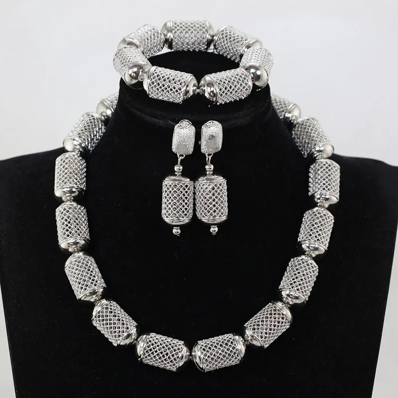 Набор украшений из серебра 2018 года в африканском стиле с ожерельем в лабиринтной вышивке, ручной работы для невесты, бесплатная доставка, модель P84-10.