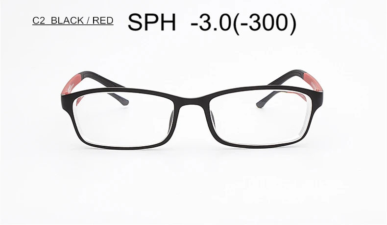 C2 (-3.0) SUMONDY SPH-0,5 до-6,0 очки для близорукости для мужчин и женщин модный бренд TR90 оправа Очки для близоруких с диоптрией F168 - Цвет оправы: C2 (-3.0)