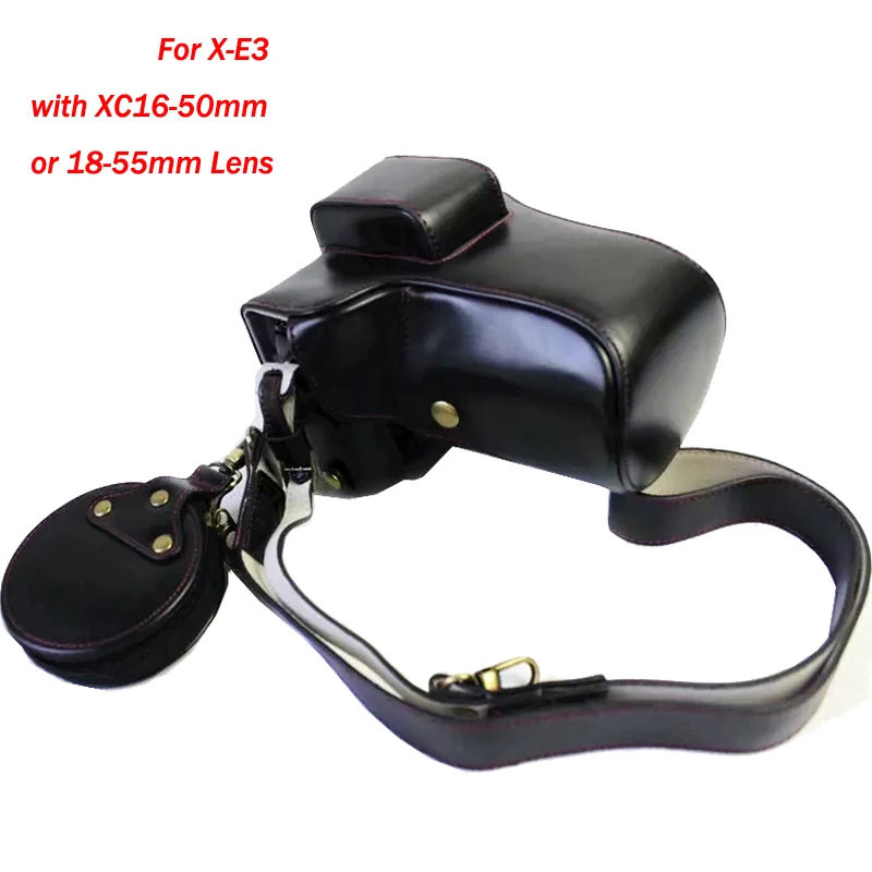 Высокое качество PU кожаный чехол для камеры Сумка Fujifilm X E3 XE3 XC16 50mm/18 55 мм объектив