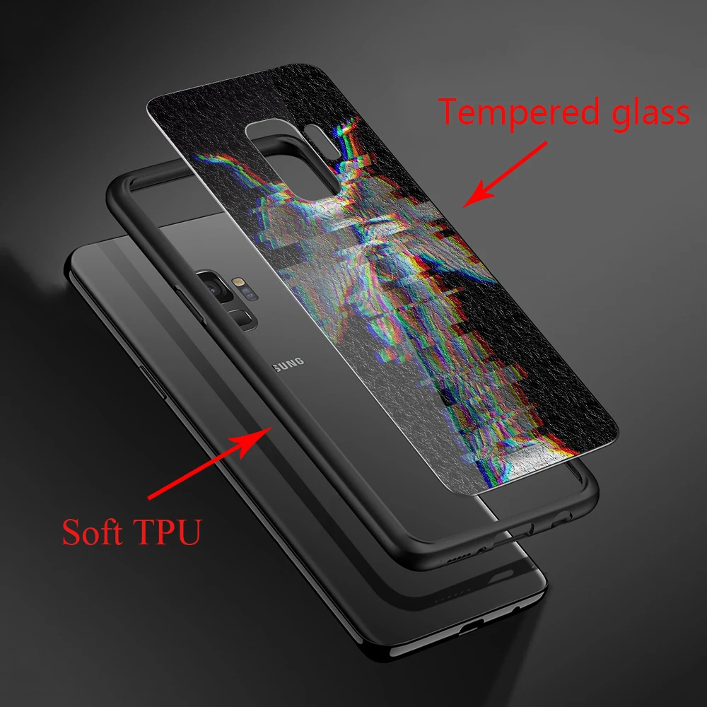 WEBBEDEPP мягкий чехол из закаленного стекла с художественной текстурой для Samsung Galaxy