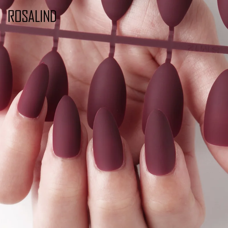 Накладные ногти ROSALIND для наращивания ногтей накладные полное покрытие матовое