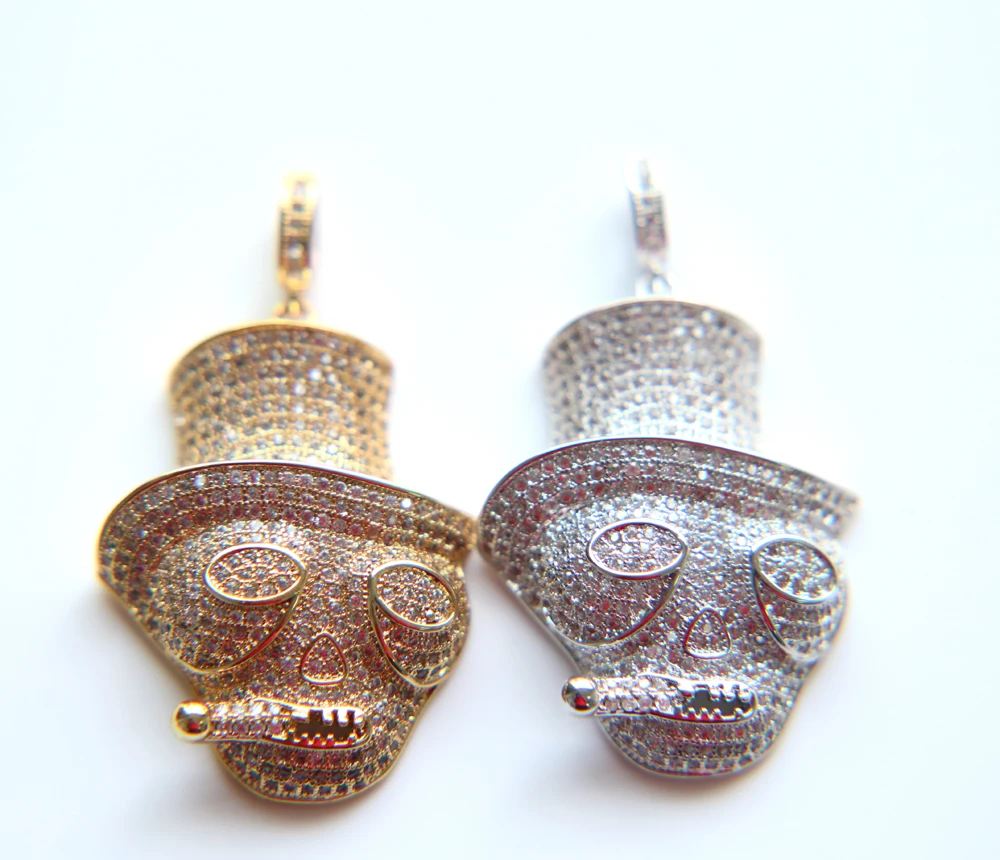 Высокое качество микро проложить AAA кубического циркония 45 мм хип хоп bling free 24