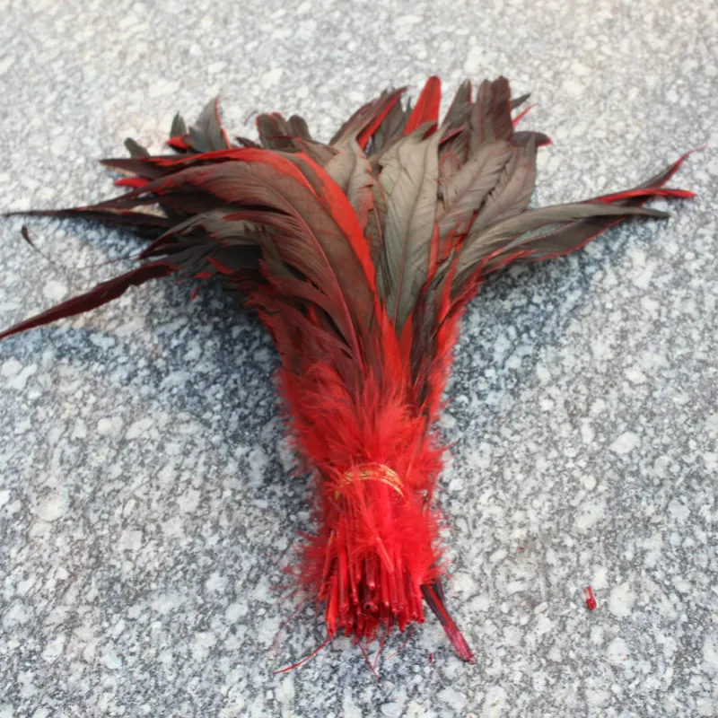 Новинка! Перья петуха красные 12 14 дюймов/30 35 см 500 шт.|rooster feathers|red rooster featherfeather wholesalers |