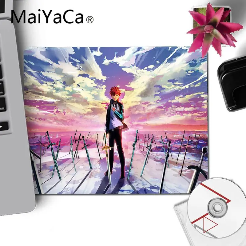 No Lock Edge25x29cm MaiYaCa Cool Fate Stay Night ноутбук Япония Аниме Коврик для мыши Лидер продаж подставка под руку мышь маленький размер коврик для мыши 180*220*2 мм - Цвет: No Lock Edge25x29cm