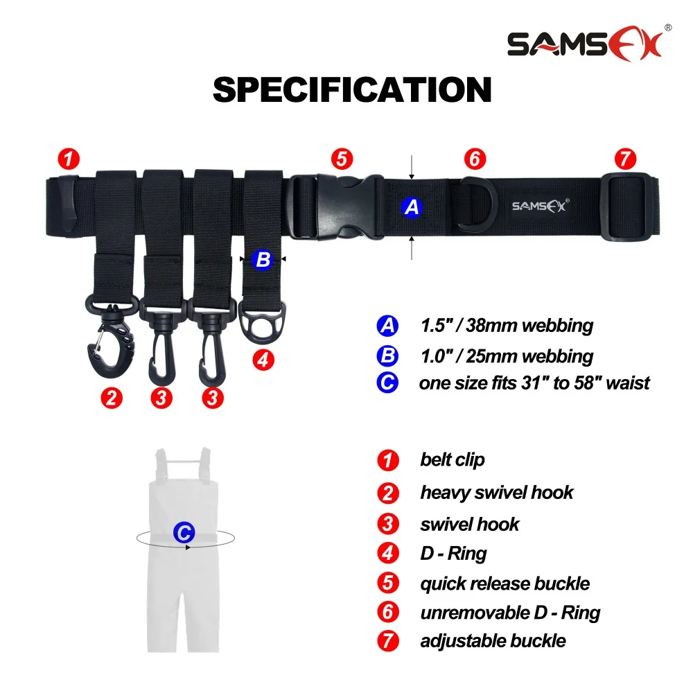 Ремень SAMSFX для рыбалки ремни бисероплетения Каяка аксессуары боевой ремень