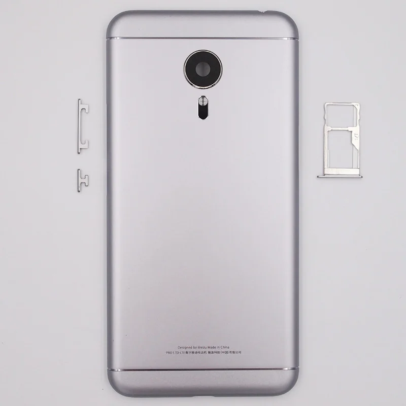 Серый BaanSam батарейный задний чехол для Meizu Pro 5(5,7 дюйма) с лотком для sim-карты+ Кнопки громкости питания - Цвет: Серый