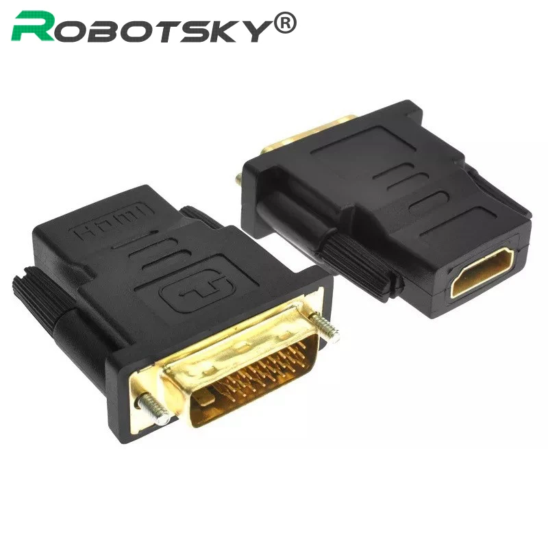 HDMI к DVI Кабель-адаптер позолоченный HDMI Женский к DVI 24+ 1 Pin 1080P видео конвертер кабель для ПК HDTV проектор монитор