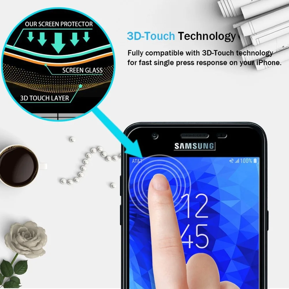 9H полное покрытие закаленное стекло для SAMSUNG Galaxy J7 2018 J737/J7 V/J7 Refine /J7 Crown Star/J7 Aero