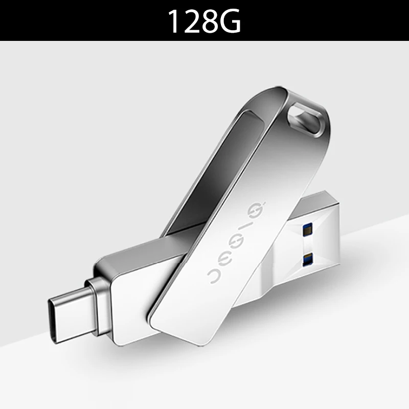 128G Xiaomi Jesis флэш-диск USB3.1 Тип-C мобильный телефон объем запоминающего устройства расширения 32/64/128 ГБ USB флэшка для ноутбука U диск - Цвет: 128G
