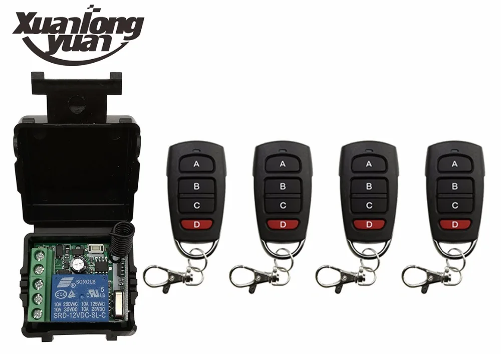 Xuanlongyuan DC12V 1CH RF беспроводной пульт дистанционного управления реле переключатель