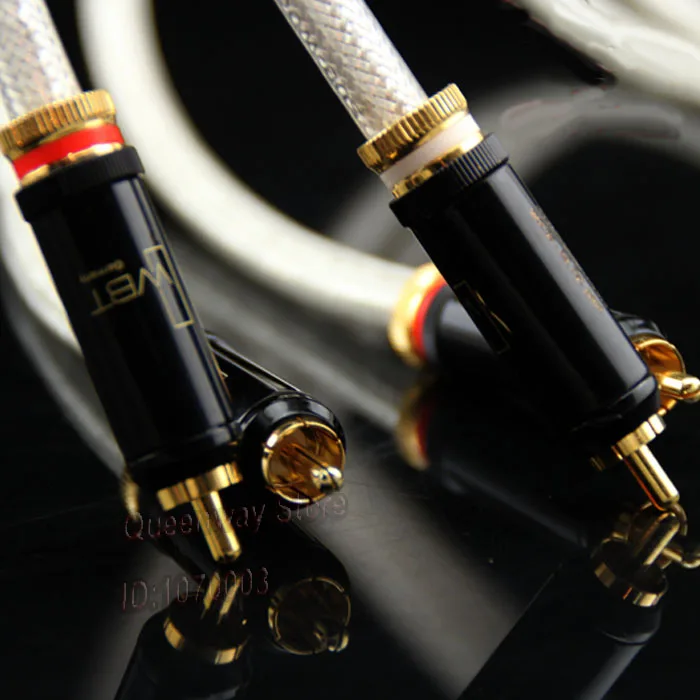 Hi end Hiend QED HiFi RCA кабель для колонок с двойным разъемом Lotus аудиосигнала|Кабели VGA| |