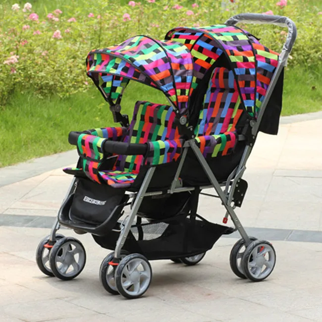 Twins Stroller For Baby Take Direction Lock Universal Wheel Rear Brake Front Suspension Many Colors No Postage |