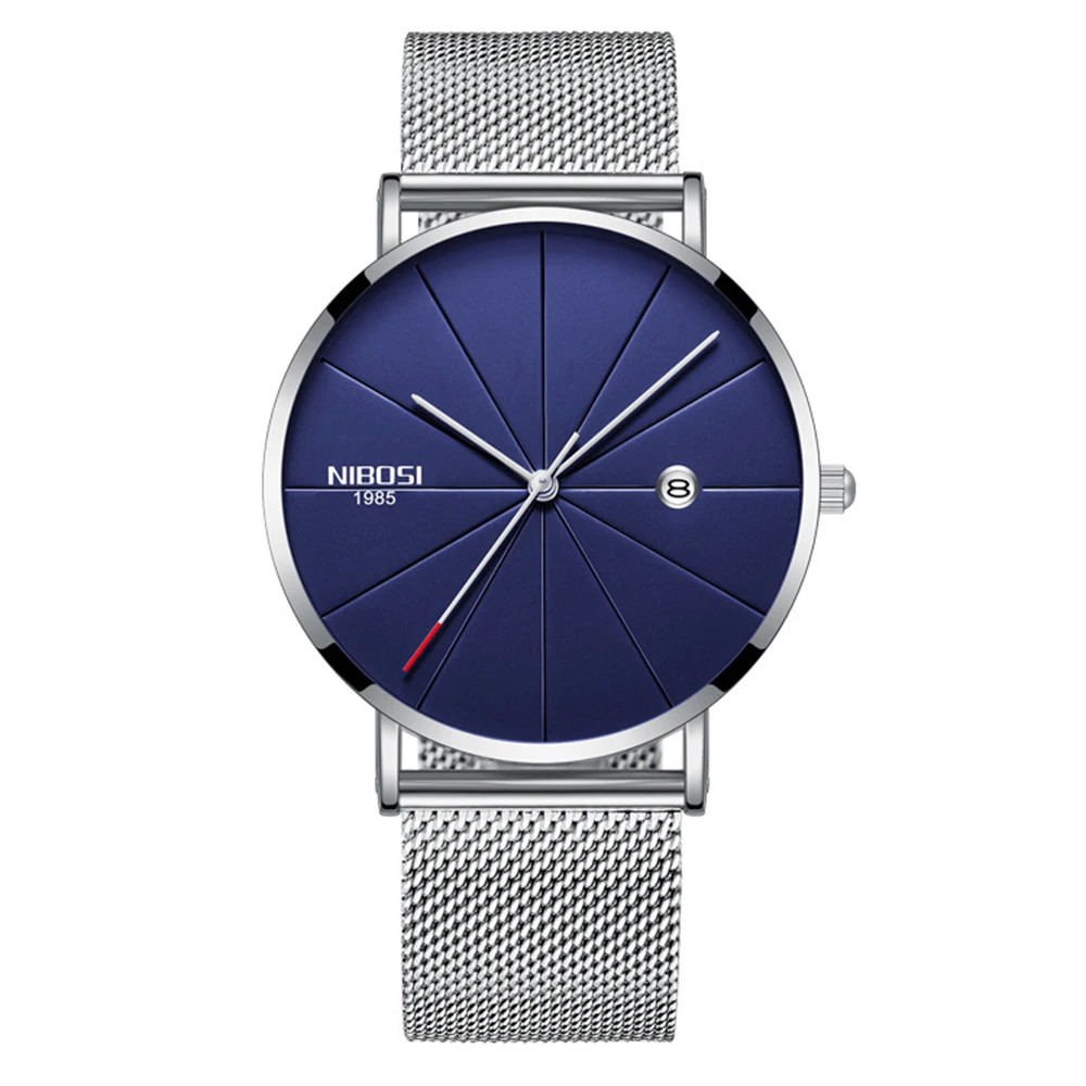 Business fashion steel mesh men's watch leisure waterproof calendar women's watches couple table | Наручные часы